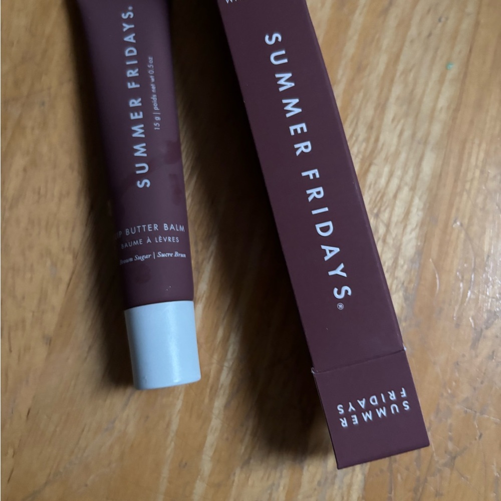 Summer Fridays Lip Balm in Rich Brown and White